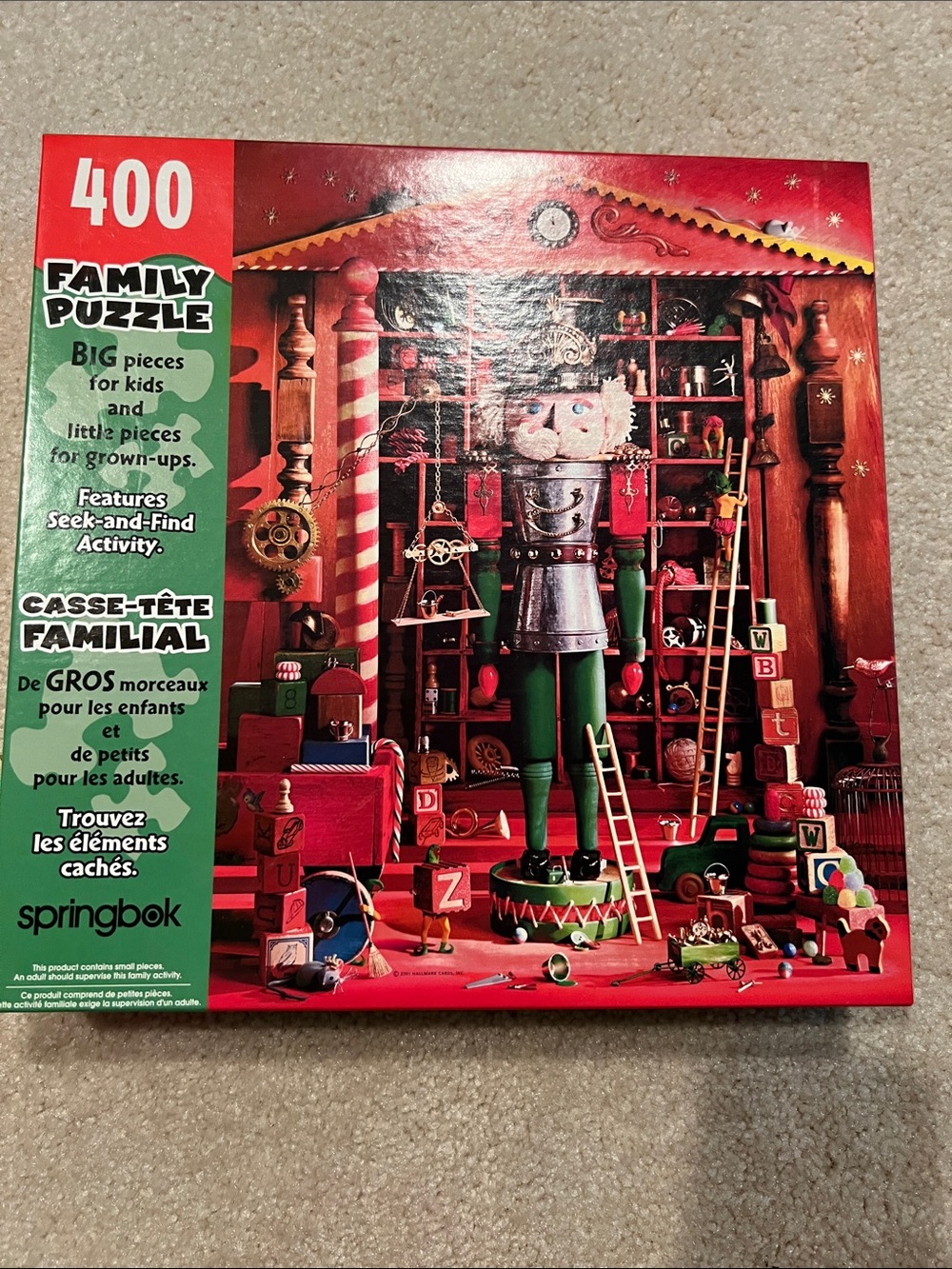 Springbok 400-Piece Family Puzzle - Red & Green Nutcracker Scene